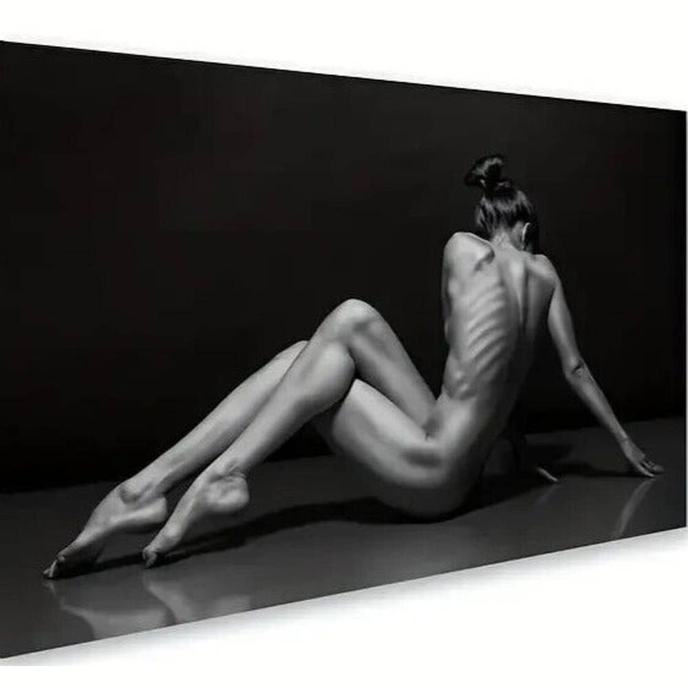 Modern Art Stunning Nude Woman Black & White Canvas Print 11.8" x 17.7" NEW! Home & Garden:Home Décor:Posters & Prints Style Your Walls